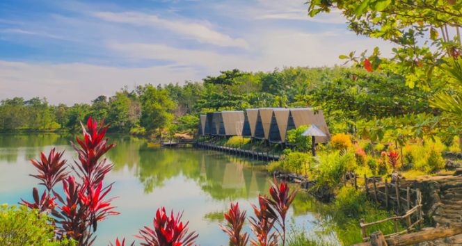 
 Suasana Destinasi wisata Alam Danau Kumbara Desa Kota Bangun 3, Kecamatan Kota Bangun Darat, Kabupaten Kutai Kartanegara.(Foto : Pokdarwis Mahardika)
