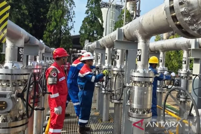
 Ilustrasi - Aktivitas sejumlah petugas di kawasan Pertamina EP Subang Field. ANTARA/HO-Pertamina/am.