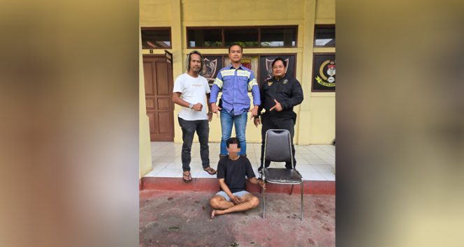 
 Pelaku kekerasan dan persetubuhan terhadap anak di bawah umur berhasil diamakan oleh Unit Reskrim Polsek Loa Janan. (Foto. Dok: Polsek Loa Janan)