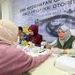 Antusiasnya penerima manfaat dalam program cek kesehatan gratis (CKG) di Kantor Balai Kota Otorita IKN, KIPP, Nusantara, Kamis (09/10/2025).