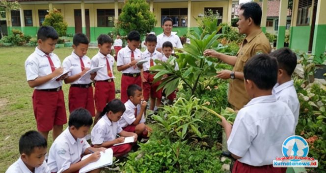 
 Seorang guru tampak memberikan penjelasan materi pembelajaran kepada murid. Pemerintah Kabupaten Kutai Kartanegara melalui Disdikbud Kukar berkomitmen meningkatkan pemerataan layanan pendidikan, khususnya di wilayah terpencil. (Dok. Istimewa)