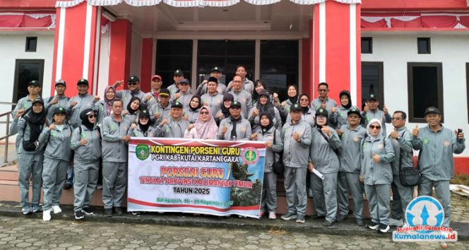 
 Kontingen PGRI Kukar yang berlaga pada ajang Pekan Olahraga dan Seni (Porseni) Provinsi Kaltim 2025.