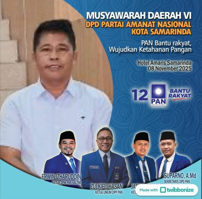 
 Suparno Pimpin PAN Samarinda, Tegaskan Fokus Bantu Rakyat