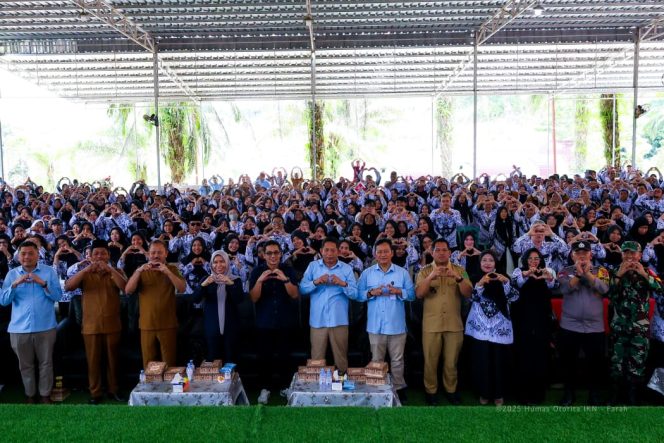
 Sosialisasi Pendidikan bagi seluruh guru di wilayah IKN dan delineasinya yang berlangsung di Kecamatan Loa Janan, Kabupaten Kutai Kartanegara, Selasa (18/11/2025).