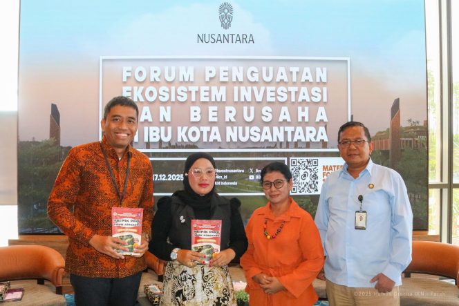 
 Otorita IKN menyelenggarakan kegiatan penguatan ekosistem investasi dan kemudahan berusaha bekerja sama dengan Bank Indonesia untuk pelaku UMKM di wilayah delineasi IKN Swissôtel Nusantara pada Rabu (17/12/2025). (Pic.Humas Otorita IKN)