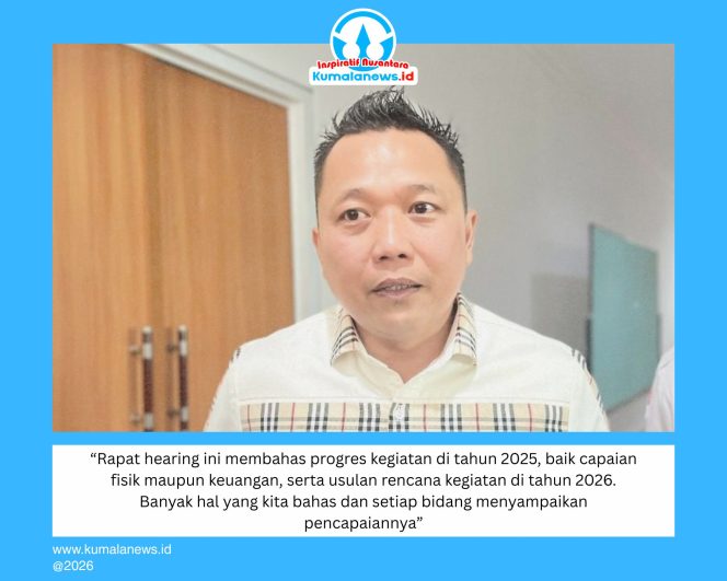 
 Ketua Komisi III DPRD Kota Samarinda, Deni Hakim Anwar, saat memberikan keterangan pers kepada media usai Rapat Hearing bersama Dinas Lingkungan Hidup (DLH) Kota Samarinda terkait realisasi TA 2025 dan rencana kegiatan TA 2026. Foto: Yana Ashari