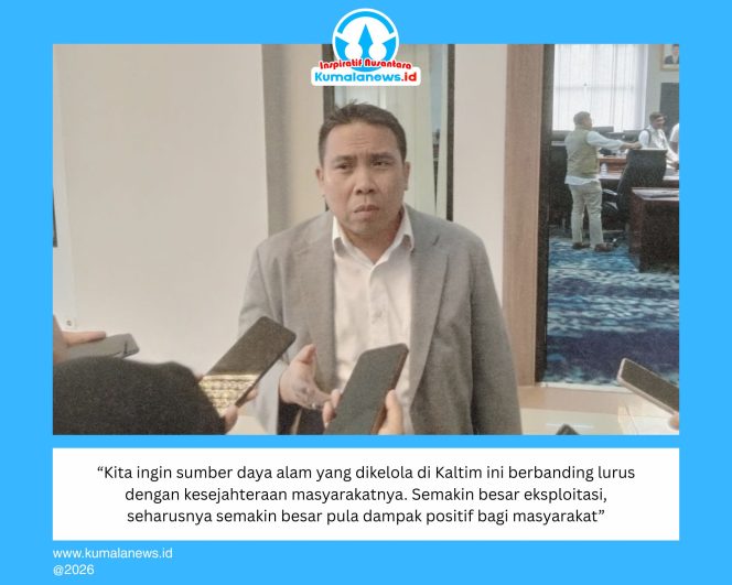 
 Anggota Komisi II DPRD Kaltim sekaligus Ketua Fraksi Golkar, Muhammad Husni Fahruddin (Ayub), memberikan keterangan pers usai Rapat Dengar Pendapat (RDP) percepatan pembahasan pengelolaan Tanggung Jawab Sosial dan Lingkungan (TJSL) di DPRD Kaltim. Foto: Yana Ashari.