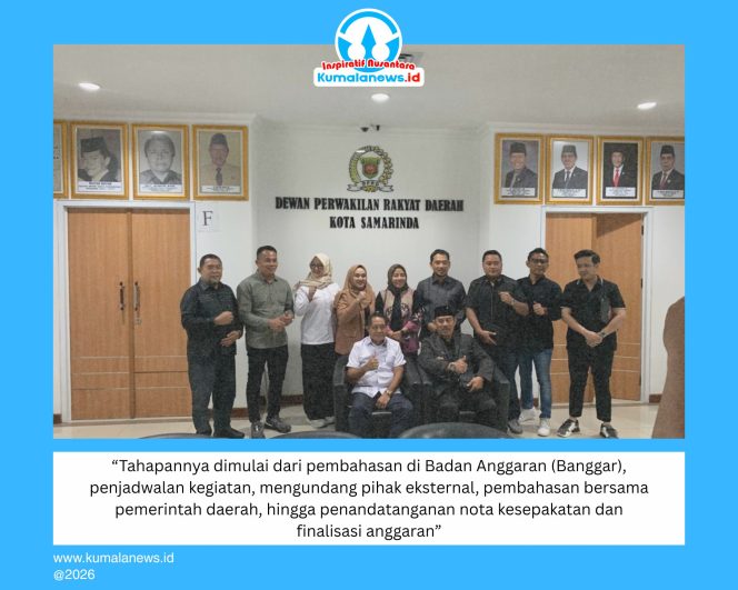 
 Foto bersama Wakil Ketua DPRD Kota Samarinda, Ahmad Vananzha, bersama Komisi Gabungan DPRD Kabupaten Penajam Paser Utara (PPU) dan Komisi III DPRD Kabupaten Paser, usai kunjungan kerja di DPRD Kota Samarinda, Rabu (7/1/2026). Foto: Yana Ashari