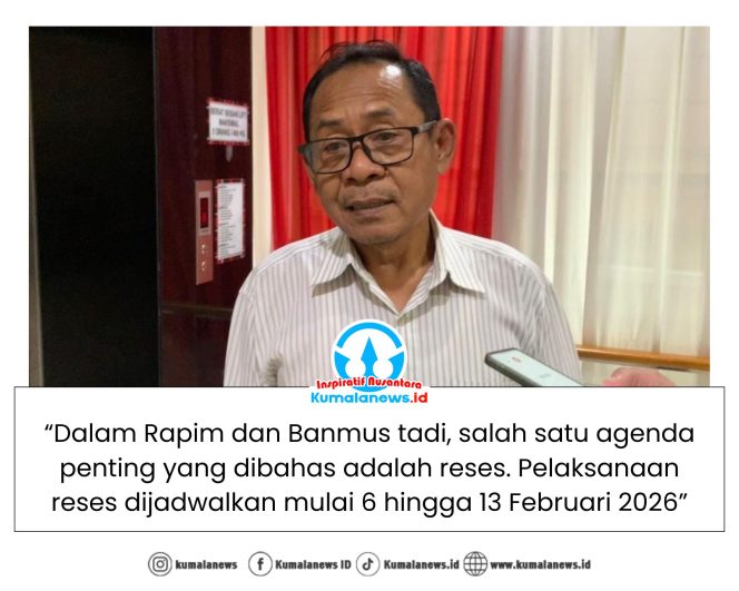 
 Ketua Bapemperda DPRD Kota Samarinda, Kamaruddin, memberikan keterangan kepada awak media usai Rapat Konsultasi Pimpinan DPRD dan Rapat Badan Musyawarah (Banmus) di Gedung DPRD Samarinda, Rabu (28/1/2026).