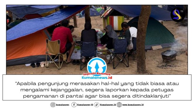 
 Suasana para pengunjung terlihat menikmati keindahan Pantai Panrita Lopi yang asri dan menenangkan. Hamparan pantai yang bersih, semilir angin laut, serta panorama alam yang memanjakan mata menjadi daya tarik tersendiri bagi wisatawan yang datang untuk bersantai bersama keluarga maupun kerabat. Dok: Pantai Panrita Lopi.