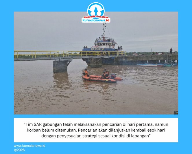 
 Tim SAR gabungan sedang melakukan pencarian terhadap korban tenggelam di perairan sungai Mahakam, tepatnya di wilayah Pendingin, Kecamatan Sanga-Sanga, Kabupaten Kutai Kartanegara, Kalimantan Timur.
Foto: Basarnas Kaltim