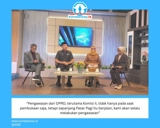
 Anggota Komisi II DPRD Kota Samarinda, Viktor Yuan, saat menjadi narasumber dalam dialog yang digelar salah satu stasiun televisi di Kalimantan Timur, menegaskan komitmen DPRD dalam melakukan pengawasan berkelanjutan terhadap operasional Pasar Pagi Samarinda.
Foto: Yana Ashari