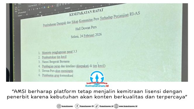 
 AMSI Berharap Ada Keseimbangan antara Kepentingan Perdagangan Internasional dan Perlindungan Industri Media Nasional