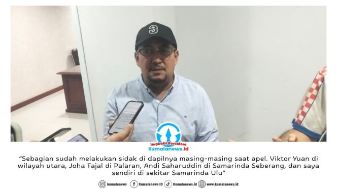 
 Ketua Komisi II DPRD Kota Samarinda, Iswandi, memberikan keterangan pers usai melakukan inspeksi mendadak (sidak) bahan pokok penting (bapokting) di sejumlah wilayah, Rabu (25/2/2026). Sidak tersebut dilakukan secara serentak oleh anggota dewan di daerah pemilihan masing-masing untuk memastikan stabilitas harga selama bulan Ramadan. Foto: Yana Ashari.
