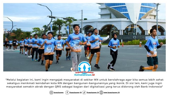 
 Keterangan Foto: Diikuti ratusan peserta, Nusantara QRIS Run 5K sukses diselenggarakan di Kawasan Inti Pusat Pemerintahan (KIPP) Nusantara, Minggu (8/2/2026). Dok: Humas Otorita Ibu Kota Nusantara.