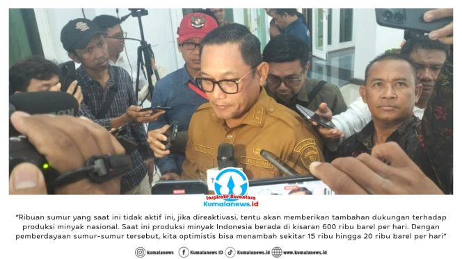 
 Wakil Gubernur Provinsi Kalimantan Timur, Seno Aji, memberikan keterangan pers kepada media usai menghadiri kegiatan Sosialisasi Peraturan Menteri ESDM Nomor 14 Tahun 2025 kepada BUMD/BUMDes, koperasi, UMKM, asosiasi, serta pengusaha lokal di Kalimantan Timur, Selasa (10/2/2026). Foto: Yana Ashari.