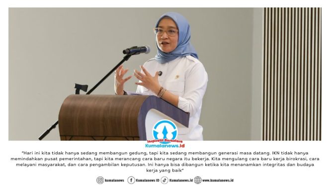
 Menteri Pendayagunaan Aparatur Negara dan Reformasi Birokrasi (MenPANRB) memberikan kuliah umum untuk ASN yang bekerja di IKN sekaligus melakukan kunjungan kerja untuk meninjau pembangunan IKN. Dok: Humas Otorita Ibu Kota Nusantara.