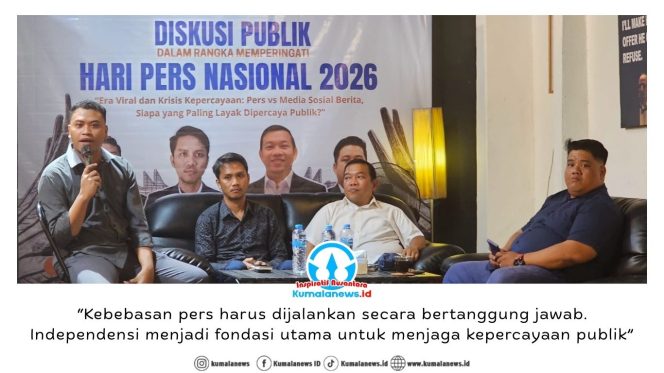 
 Suasana diskusi publik yang digelar komunitas Jurnalis Milenial di Samarinda dalam rangka Hari Pers Nasional, mengangkat tema “Era Viral dan Krisis Kepercayaan: Pers vs Media Sosial, siapa paling layak dipercaya publik?”. Foto: Herdiansyah