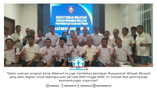 
 Foto bersama pengurus Dewan Pimpinan Wilayah (DPW) IKABES Sriwijaya Kalimantan Timur usai Rapat Kerja Wilayah (Rakerwil) di Hotel Claro Pandurata, kawasan Stadion Kadrie Oening, Sempaja Selatan, Samarinda, Sabtu (14/2/2026) malam. Foto: Yana Ashari.