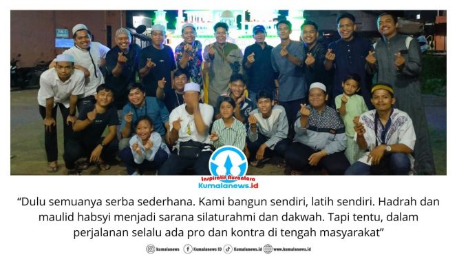 
 Foto bersama personel Hadrah Nurraya dan Habsyi Al-Jihad. Dok: Hadrah Nurraya dan Habsyi Al-Jihad.