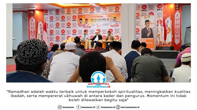 
 Suasana penuh keakraban dan khidmat mewarnai kegiatan buka puasa bersama dan silaturahmi yang digelar Partai Keadilan Sejahtera (PKS) Kota Samarinda bersama jajaran pengurus partai dari tingkat kota hingga kecamatan. Kegiatan tersebut berlangsung di Kantor DPW PKS Kalimantan Timur, Samarinda, Rabu (25/2/2026).