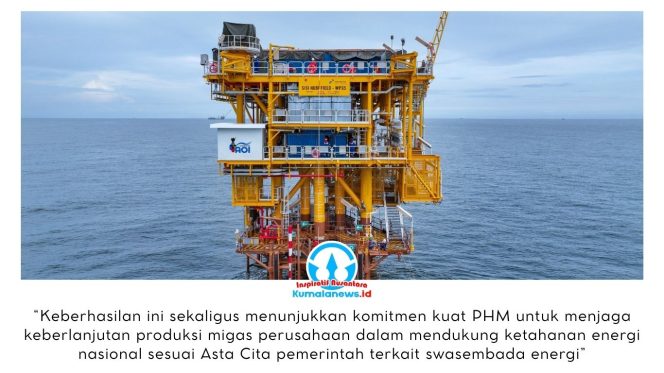 
 Platform WPS-5 Proyek Sisi Nubi PHM Resmi Onstream, Produksi Gas Mahakam Bertambah