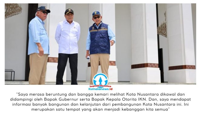 
 Menkopolkam RI beserta jajaran meninjau sejumlah titik strategis pembangunan di Kawasan Inti Pusat Pemerintahan (KIPP) Nusantara, pada Selasa (3/3/2026).