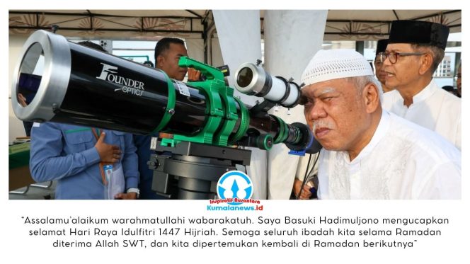 
 Otorita Ibu Kota Nusantara (IKN) bersama Kantor Wilayah Kementerian Agama Provinsi Kalimantan Timur dan Badan Meteorologi, Klimatologi, dan Geofisika (BMKG) melakukan pemantauan hilal untuk penentuan 1 Syawal 1447 Hijriah di Kawasan Inti Pusat Pemerintahan (KIPP) Nusantara, Kamis (19/3/2026). Dok: Humas Otorita Ibu Kota Nusantara.
