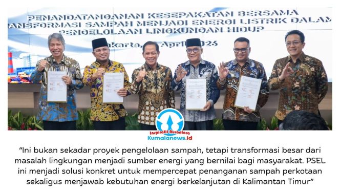 
 Dihadiri Menteri Lingkungan Hidup beserta jajaran, Otorita Ibu Kota Nusantara (IKN) bersama Pemerintah Provinsi Kalimantan Timur, Pemerintah Kota Balikpapan, dan Pemerintah Kabupaten Kutai Kartanegara resmi menandatangani kesepakatan bersama dan perjanjian kerja sama terkait Pengolahan Sampah Menjadi Energi (PSEL), Jumat (10/04/2026) di Jakarta Selatan, Daerah Khusus Jakarta (DKJ). Dok: Humas Otorita Ibu Kota Nusantara.