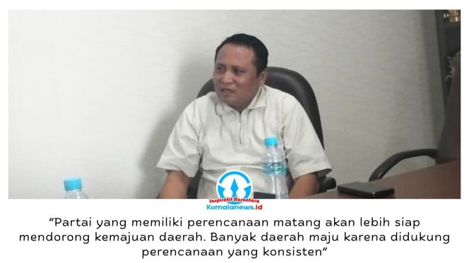 
 Anggota Komisi IV DPRD Kota Samarinda, Anhar, menyoroti pentingnya arah kepemimpinan daerah yang visioner, peran strategis partai politik, serta pentingnya etika dalam dinamika politik. Foto: Yana Ashari.