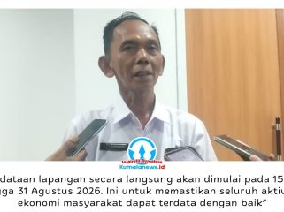 Kepala BPS Kota Samarinda, Supriyanto, memberikan keterangan usai hearing bersama Komisi IV DPRD Samarinda terkait sosialisasi Sensus Ekonomi 2026 yang dijadwalkan berlangsung Mei–Agustus 2026. Foto: Yana Ashari.