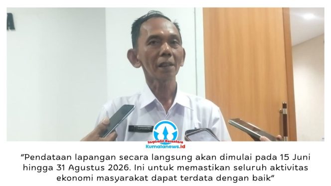 
 Kepala BPS Kota Samarinda, Supriyanto, memberikan keterangan usai hearing bersama Komisi IV DPRD Samarinda terkait sosialisasi Sensus Ekonomi 2026 yang dijadwalkan berlangsung Mei–Agustus 2026. Foto: Yana Ashari.