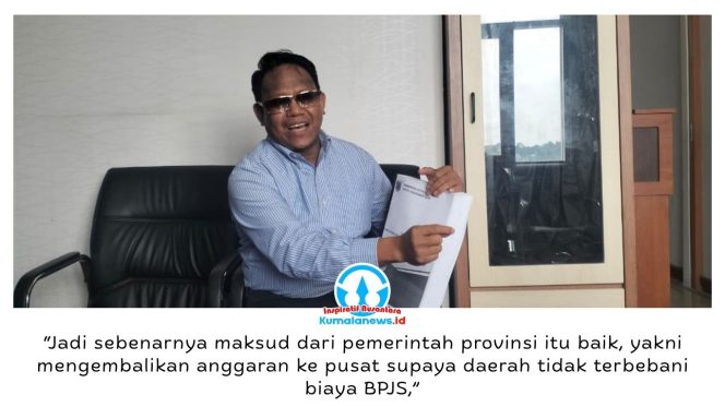 
 Ketua Komisi I DPRD Kota Samarinda, Samri Shaputra, memberikan keterangan terkait kebijakan Pemerintah Provinsi Kalimantan Timur yang menghentikan bantuan iuran BPJS Kesehatan bagi puluhan ribu warga miskin di Samarinda. Foto: Yana Ashari.