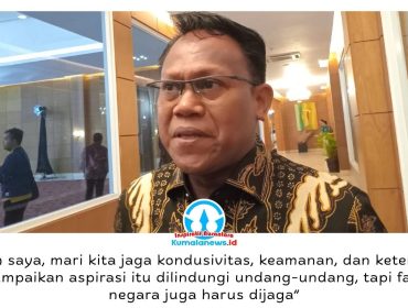 Ketua Komisi I DPRD Kota Samarinda mengingatkan agar rencana aksi tetap berlangsung tertib, aman, dan tidak mengganggu ketertiban umum, meskipun ditujukan kepada pemerintah provinsi. Foto: Yana Ashari.