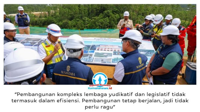 
 Peninjauan lokasi pembangunan kompleks legislatif dan yudikatif, serta embung dan kolam retensi oleh Kepala Otorita IKN, Sabtu (11/04/2026). Dok: Humas Otorita Ibu Kota Nusantara.