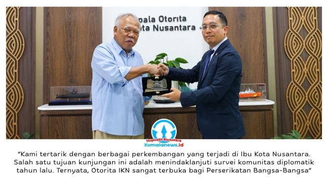 
 Kepala Otorita IKN, Basuki Hadimuljono, bersama jajaran menyambut langsung kunjungan Security Adviser and Representative UNDSS untuk Indonesia dan Timor-Leste, Allan Mendoza, di Kantor Balai Kota Otorita IKN, Senin (13/04/2026). Dok: Humas Otorita Ibu Kota Nusantara.