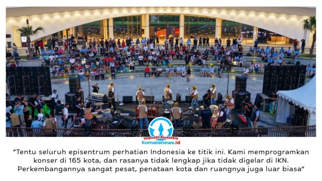 
 Antusiasme pengunjung terlihat saat turut berdendang dan menikmati alunan musik bersama para seniman Batak dalam Konser Road to 165 Tahun HKBP. Suasana kebersamaan terasa hangat, dengan ratusan penonton larut dalam lagu-lagu yang dibawakan di kawasan IKN. Dok: Humas Otorita Ibu Kota Nusantara.