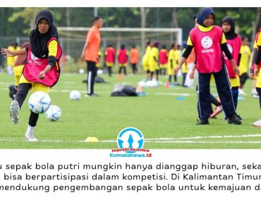 Sebanyak 140 siswi dari jenjang SD hingga SMP di wilayah delineasi IKN antusias mengikuti AFC Women’s Football Day 2026 di PSSI Training Center IKN. Dok: Humas Otorita ibu Kota Nusantara.