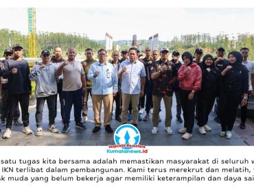 Otorita Ibu Kota Nusantara (IKN) bekerja sama dengan Polda Kalimantan Timur menyelenggarakan pelatihan tenaga pengamanan bagi masyarakat lokal. Dok: Humas Otorita Ibu Kota Nusantara.