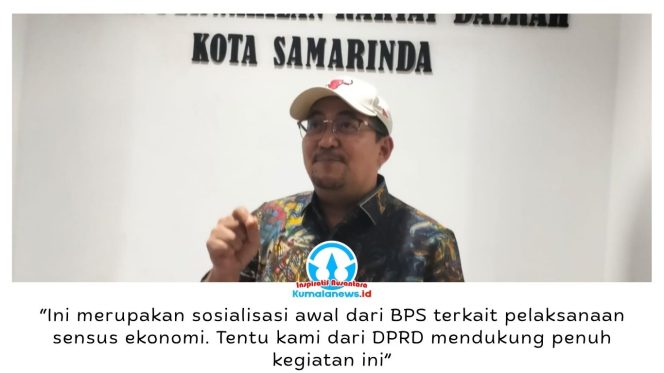 
 Ketua Komisi II DPRD Kota Samarinda, Iswandi, memberikan keterangan kepada awak media usai rapat audiensi dan sosialisasi Sensus Ekonomi 2026 bersama Badan Pusat Statistik (BPS) Kota Samarinda di Ruang Rapat Gabungan Lantai 1 DPRD Kota Samarinda, Rabu (15/4/2026). Foto: Yana Ashari.