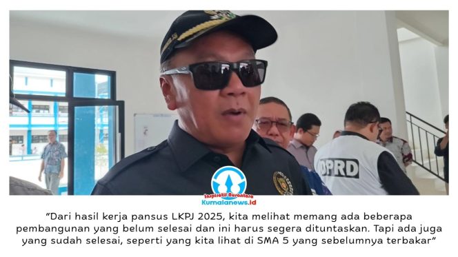 
 Ketua Pansus LKPJ DPRD Kota Samarinda, Achmad Sukamto, memberikan keterangan kepada awak media terkait sektor pendidikan yang menjadi perhatian utama dalam evaluasi, mengingat merupakan belanja wajib (mandatory) dalam APBD dengan alokasi minimal 20 persen. Foto: Yana Ashari.