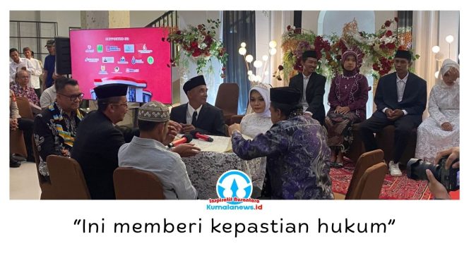 
 Suasana nikah massal yang digelar Pemerintah Kabupaten Kutai Kartanegara di Mal Pelayanan Publik (MPP) Kukar, Rabu (29/4/2026). Foto: Fairuzzabady.