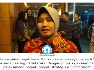 Sekretaris Daerah Kota Samarinda, Neneng Chamelia Shanti, menyampaikan optimisme terhadap keberlanjutan sinergi antara Pemerintah Kota Samarinda dan Kejaksaan Negeri Samarinda di bawah kepemimpinan yang baru. Dok: Yana Ashari.