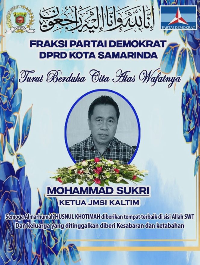 
 Duka Dunia Pers Kaltim, Ketua JMSI Mohammad Sukri Wafat