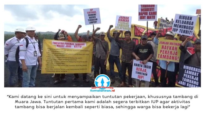 
 Ratusan warga Kecamatan Muara Jawa, Kabupaten Kutai Kartanegara, menggelar aksi unjuk rasa di jetty milik PT Bintang Prima Energy Pratama. Massa membawa spanduk dan poster, menuntut aktivitas pertambangan yang terhenti sejak awal 2026 segera kembali beroperasi. Foto: Hilman.