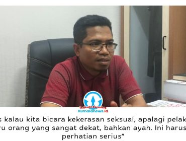 Anggota Komisi IV DPRD Kota Samarinda, Ismail Latisi, memberikan keterangan terkait maraknya kasus kekerasan seksual yang kian memprihatinkan, terutama karena banyak terjadi di lingkungan terdekat korban, termasuk dalam lingkup keluarga. Foto: Yana Ashari.