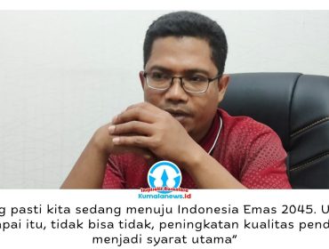 Anggota Komisi IV DPRD Kota Samarinda, Ismail Latisi, memberikan keterangan terkait pentingnya peningkatan kualitas pendidikan sebagai kunci utama dalam menyongsong Indonesia Emas 2045. Foto: Yana Ashari.