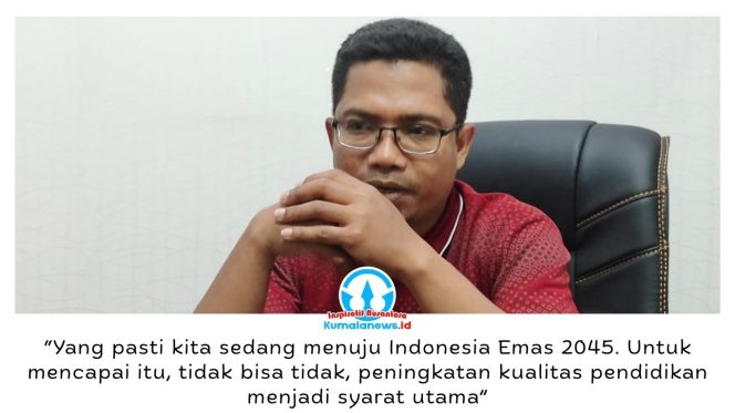 
 Anggota Komisi IV DPRD Kota Samarinda, Ismail Latisi, memberikan keterangan terkait pentingnya peningkatan kualitas pendidikan sebagai kunci utama dalam menyongsong Indonesia Emas 2045. Foto: Yana Ashari.