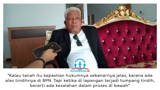 
 Anggota Komisi I DPRD Kota Samarinda, Markaca, memberikan keterangan terkait konflik lahan yang kerap terjadi akibat lemahnya proses verifikasi administrasi di tingkat bawah. Foto: Yana Ashari.