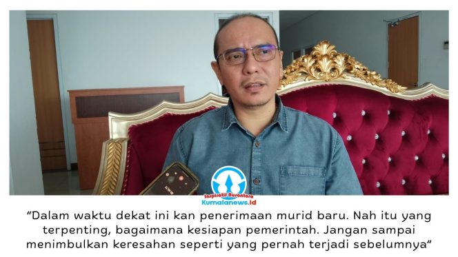 
 Ketua Komisi IV DPRD Kota Samarinda, Mohammad Novan Syahronny Pasie, memberikan keterangan terkait pentingnya menjaga kualitas layanan pendidikan menjelang SPMB 2026. Foto: Yana Ashari.